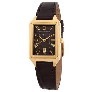 NWT Authentic Fossil Raquel Quartz Brown Dial Women's Watch